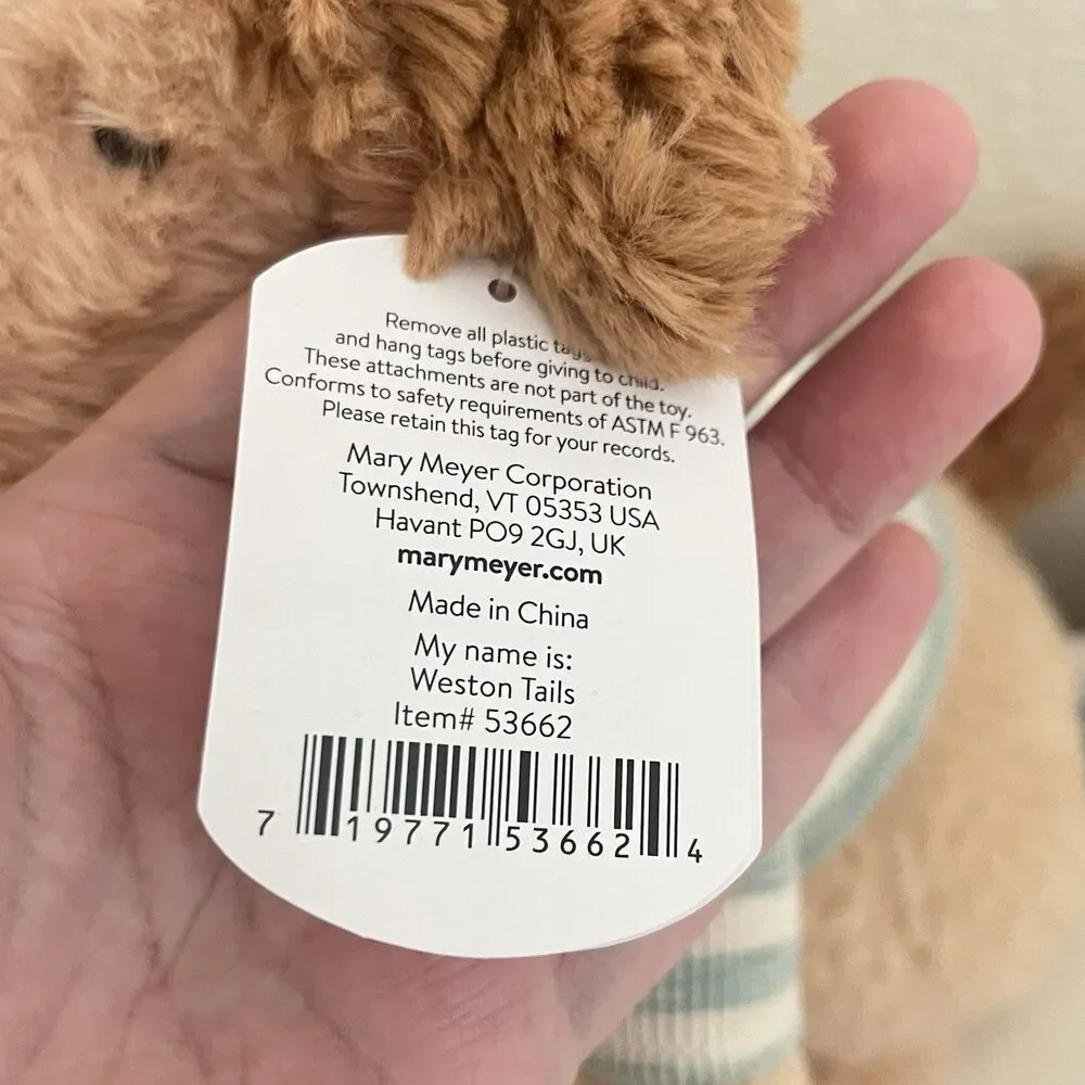 Mary Meyer Style Scout Weston Tails Dog Puppy Plush Stuffed Animal 12